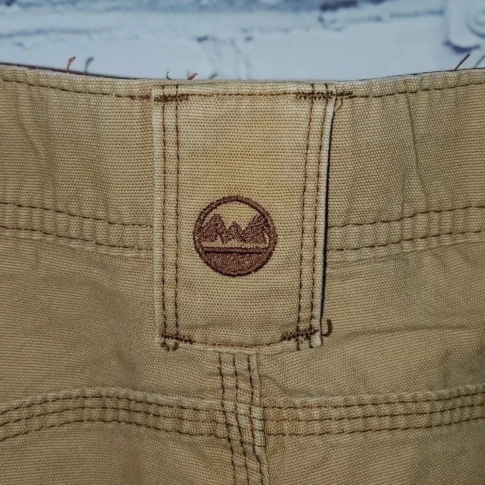 Wrangler Mens 44 x 30 Tan Hiking Pants Zipper Pocket Carpenter Stretch  NW855BE